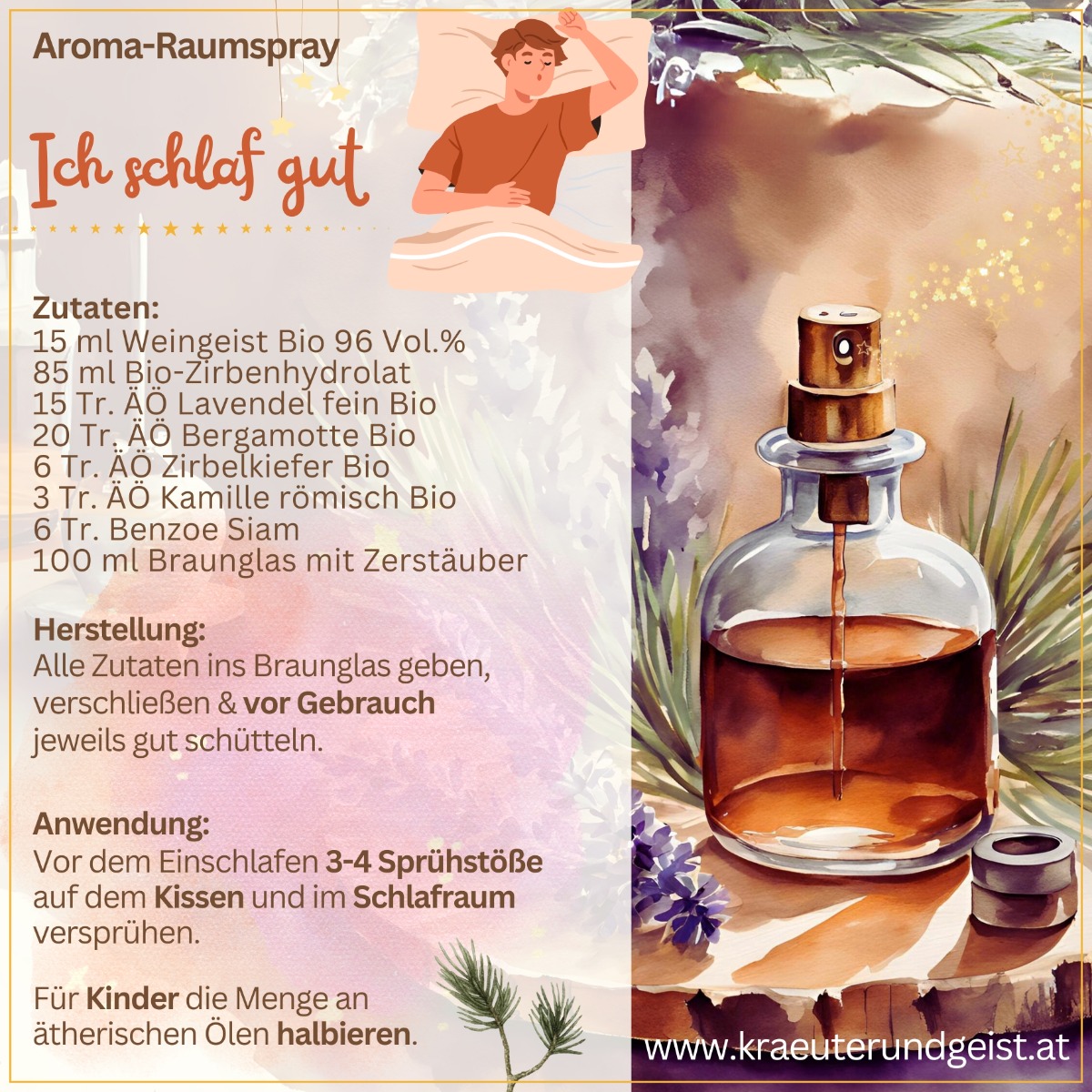 Rezept Raumspray zum Einschlafen