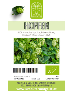 HOPFEN Blüten (BIO) Humulus Lupulus, 50g