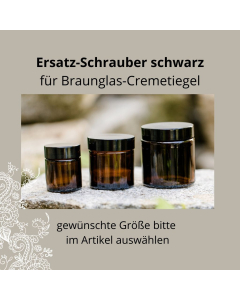 Schrauber schwarz zu Braunglas Cremetiegel