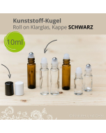 ROLL ON KLARGLAS, Kappe schwarz, Kunststoff-Kugel, 10ml