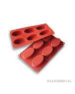 Silikonform OVALS 6x85ml, Terracotta