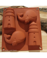 Silikonform SEASIDE,4x52ml Terracotta